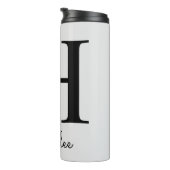 Initial H Mit Monogramm Pink Boho Floral Thermosbecher (Nach rechts gedreht)