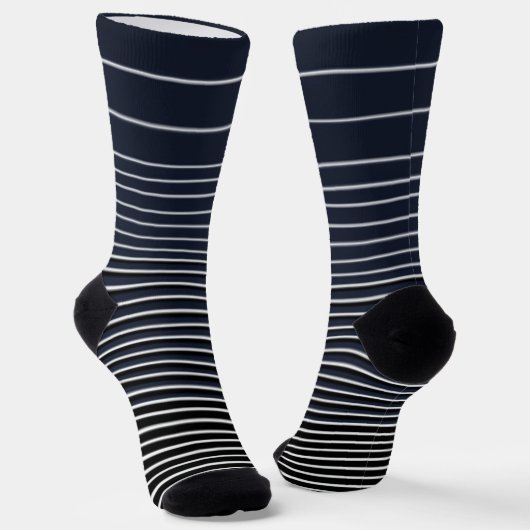 Initial Heart Stripe Crew Socks Blue White Socken (Gewinkelt)