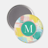 Initial hinzufügen | ABSTRAKT Magnet (Vorderseite/Rückseite)