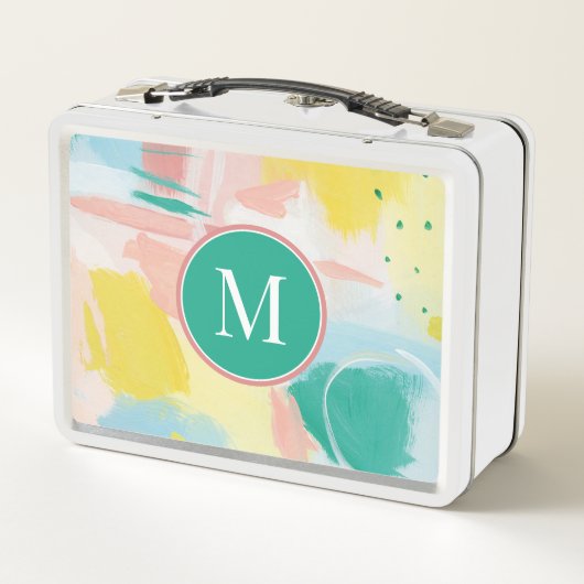 Initial hinzufügen | ABSTRAKT Metall Brotdose (Rückseite)