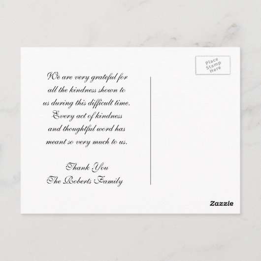 Initial hinzufügen | Danke | Wings Postkarte (Rückseite)