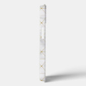 Initial hinzufügen | Geometrischer weißer Marmor a Case-Mate iPhone Hülle (Rückseite / Rechts)