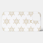 Initial hinzufügen | Geometrisches Muster aus Gold Case-Mate iPhone Hülle (Rückseite (Horizontal))