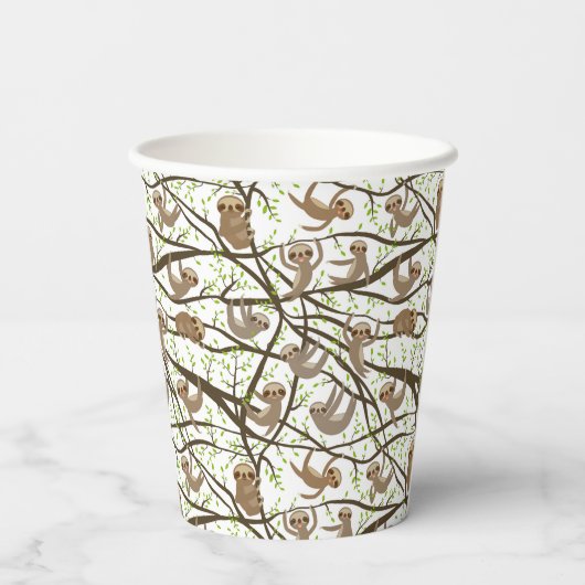 Initial hinzufügen | Lächelndes Muster Pappbecher (Rückseite)