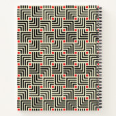 Initial hinzufügen | Muster geometrischer Linien Notizblock (Rückseite)