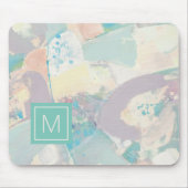 Initial hinzufügen | Weiße Felsenbrühe Mousepad (Vorne)