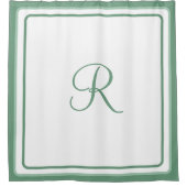 Initial Hotel Chic Mit Monogramm einfache Seite Gr Duschvorhang (Vorderseite)