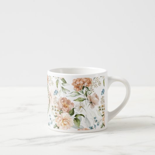 Initial, Hydrangea Peony 1600s Dutch Florals 6oz Espressotasse (Rechts)