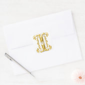 Initial I Hauptstadt Letter Sticker in Gold (Umschlag)