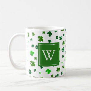 Initial Irish Kleeblatt Monogram Coffee Tasse
