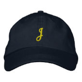 Initial "J" Designer Cap Bestickte Kappe (Vorderseite)