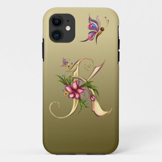 Initial K Case-Mate Tough Apple iPhone 11 Fall Hülle (Rückseite)