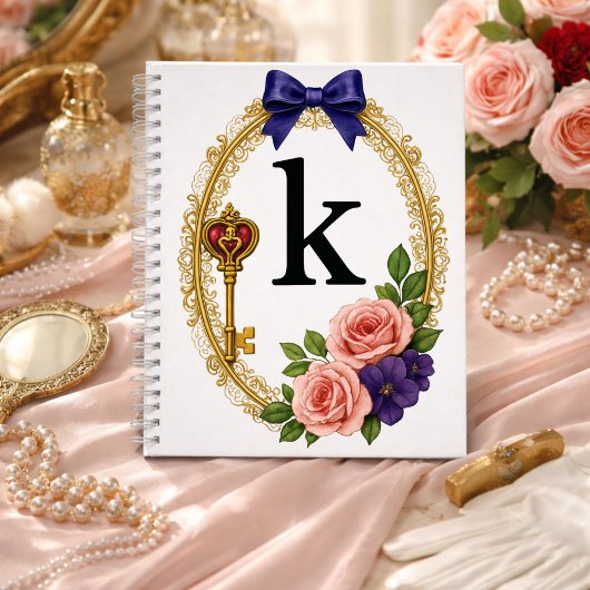 Initial K Meaningful Gift Elegant Regency Notizblock