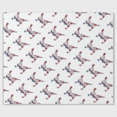 Initial K Mit Monogramm American Flag Color Elegan Geschenkpapier (Flach)