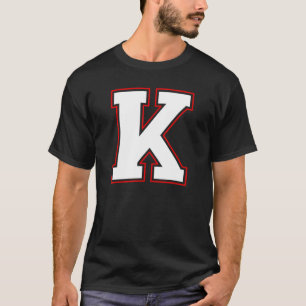 Initial K Monogram K Letter K Hauptstadt Alphabet T-Shirt