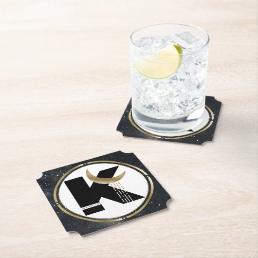 Initial K Moon und Star Paper Party Untersetzer (Vor Ort)