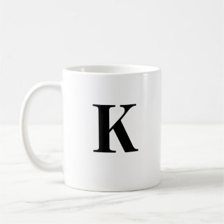 Initial K & Personalisiert Name Coffee Tasse