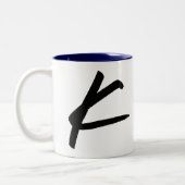Initial K & Personalisiert Name Coffee Tasse (Links)