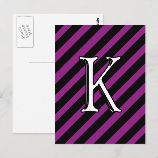 Initial K Postkarte (Vorne/Hinten)
