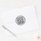 Initial-K-Rundkleber in Silber Runder Aufkleber (Umschlag)