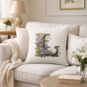Initial "L" - Elegant Lilac Floral Design Kissen