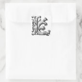 Initial-L-Hauptstadt-Letter-Monogramm-Aufkleber Quadratischer Aufkleber (Tasche)