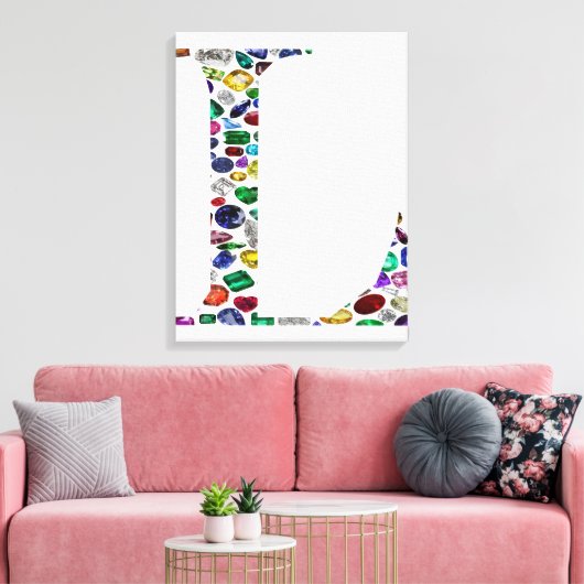 Initial L Leinwanddruck (Insitu (Wohnzimmer))