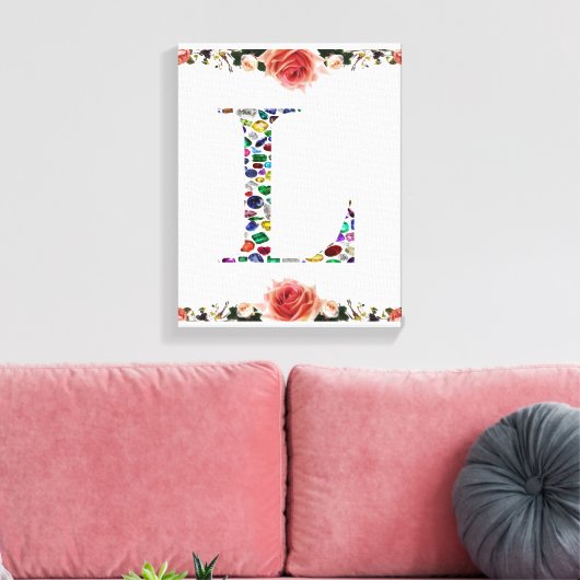 Initial L Leinwanddruck (Insitu (Wohnzimmer))