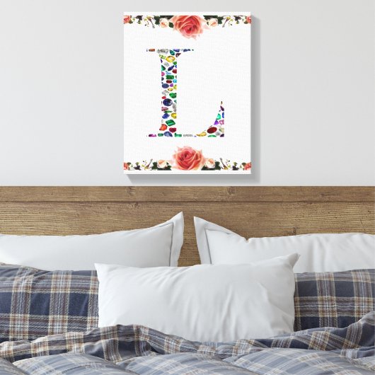 Initial L Leinwanddruck (Insitu (Schlafzimmer))