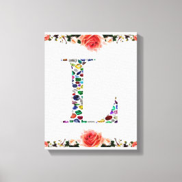 Initial L Leinwanddruck