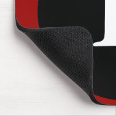 Initial L / Letter L Red Black & White Mousepad (Ecke)