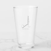 Initial L mit Nachname Glas der Klasse Monogramm (Rückseite)