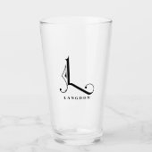 Initial L mit Nachname Glas der Klasse Monogramm (Vorderseite)
