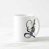 Initial L, Vintag Laurel Clockvine Coffee Tasse (VorderseiteRechts)