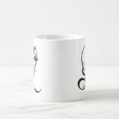 Initial L, Vintag Laurel Clockvine Coffee Tasse (Mittel)