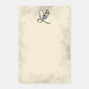 Initial L, Vintag Laurel Clockvine Post-it Notes Post-it Klebezettel