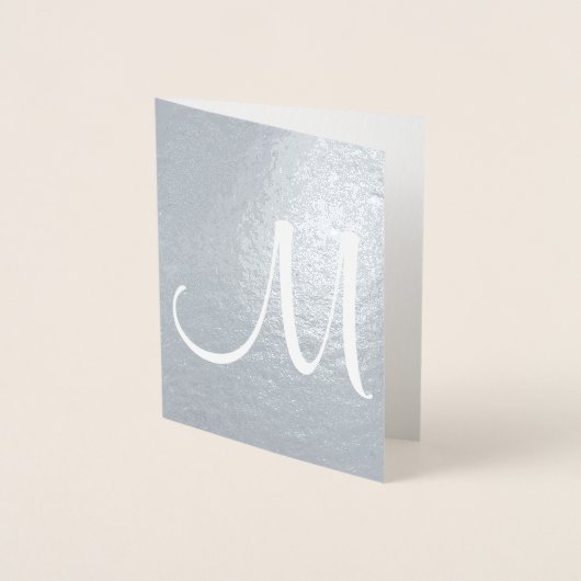 Initial-leere Inside-Foil-Note-Karte für Monogramm Folienkarte (Vorderseite)