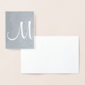 Initial-leere Inside-Foil-Note-Karte für Monogramm Folienkarte (Anzeige)
