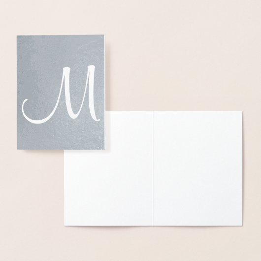 Initial-leere Inside-Foil-Note-Karte für Monogramm Folienkarte (Anzeige)