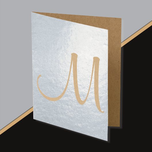 Initial-leere Inside-Foil-Note-Karte für Monogramm Folienkarte