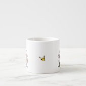 Initial Letter A Floral Butterfly Monogram Espressotasse (Vorderseite)
