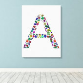 Initial Letter A, Monogram Modern Stylish Trendy Leinwanddruck (Insitu (Holzboden))