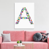 Initial Letter A, Monogram Modern Stylish Trendy Leinwanddruck (Insitu (Wohnzimmer))