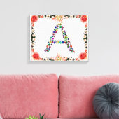 Initial Letter A, Monogram Modern Stylish Trendy Leinwanddruck (Insitu (Wohnzimmer))