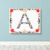 Initial Letter A, Monogram Modern Stylish Trendy Leinwanddruck (Insitu (Holzboden))