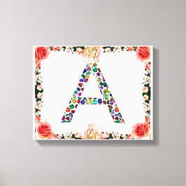 Initial Letter A, Monogram Modern Stylish Trendy Leinwanddruck
