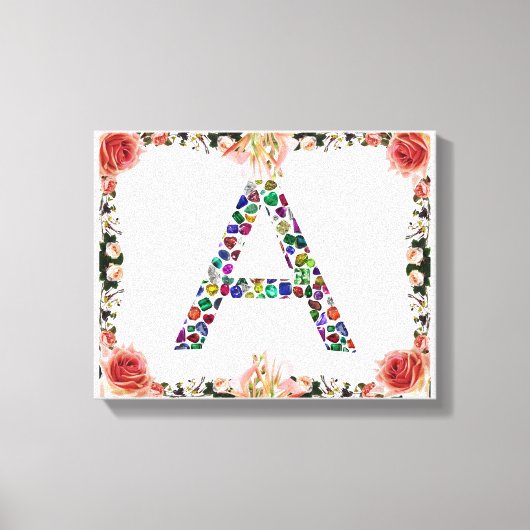 Initial Letter A, Monogram Modern Stylish Trendy Leinwanddruck (Vorderseite)