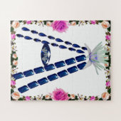 Initial Letter A, Monogram Modern Stylish Trendy Puzzle (Horizontal)