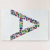 Initial Letter A, Monogram Modern Stylish Trendy Puzzle (Horizontal)