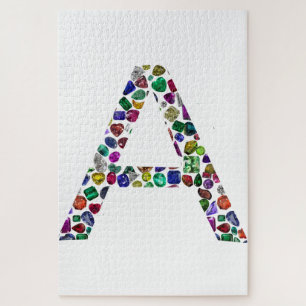 Initial Letter A, Monogram Modern Stylish Trendy Puzzle
